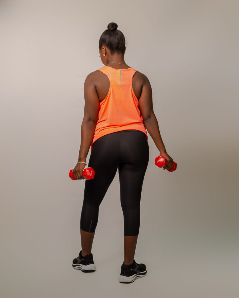 NEON ORANGE SLEEVELESS TOP - GSF SPORTS IKEJA