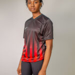 RED AND BLACK T-SHIRT JERSEY