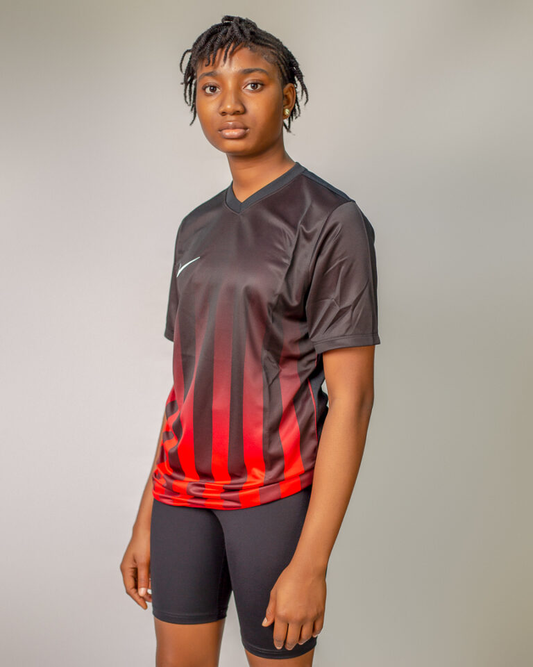 RED AND BLACK T-SHIRT JERSEY - GSF SPORTS IKEJA