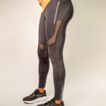 BLACK MESH PANEL LEGGINGS