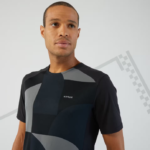 KIPRUN SPORT T-SHIRT BLACK/GREY MIXED